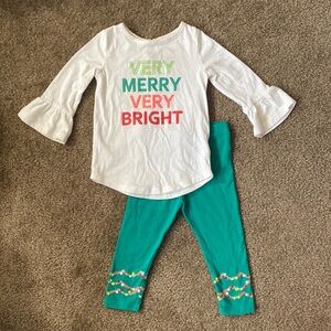 5/$15 Cat & Jack 2 Piece Baby Toddler Girl Christmas Set 18M